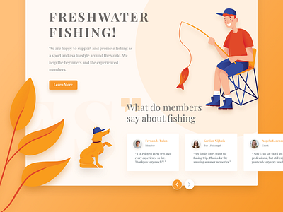 Fishing Web Illustration