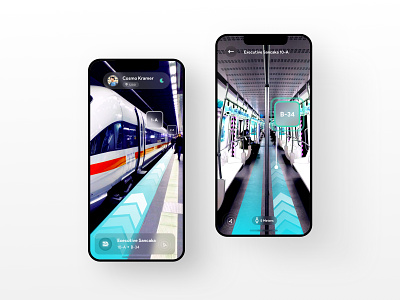 Trains AR Concept apps augmented reality booking trains transportation