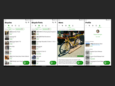 Sprocket Android 1.5.48.17 Top Hierarchy android app bicycle bike cognitive material material design redesign sprocket tabs ui ux white whitespace