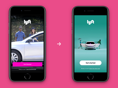 Lyft Get Started Screen Redesign