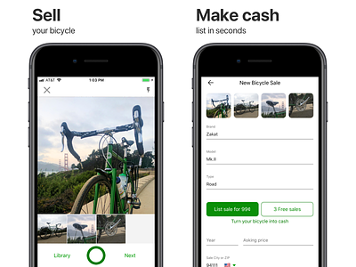 Sprocket iOS ASO Screenshots 2020 Rearranged app app store bicycle bike ios iphone marketplace mobile screenshot screenshots sell sprocket ui ux