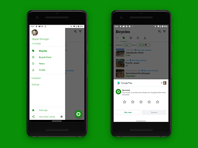 Sprocket Android In-app Review API android api app bicycle bike mobile play store rate rating ratings review reviews sprocket ux