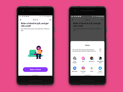 Lyft Android Auth Intention Flow Referral Screen