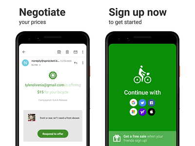 Sprocket Android New ASO Negotiate & Sign Up Screenshots