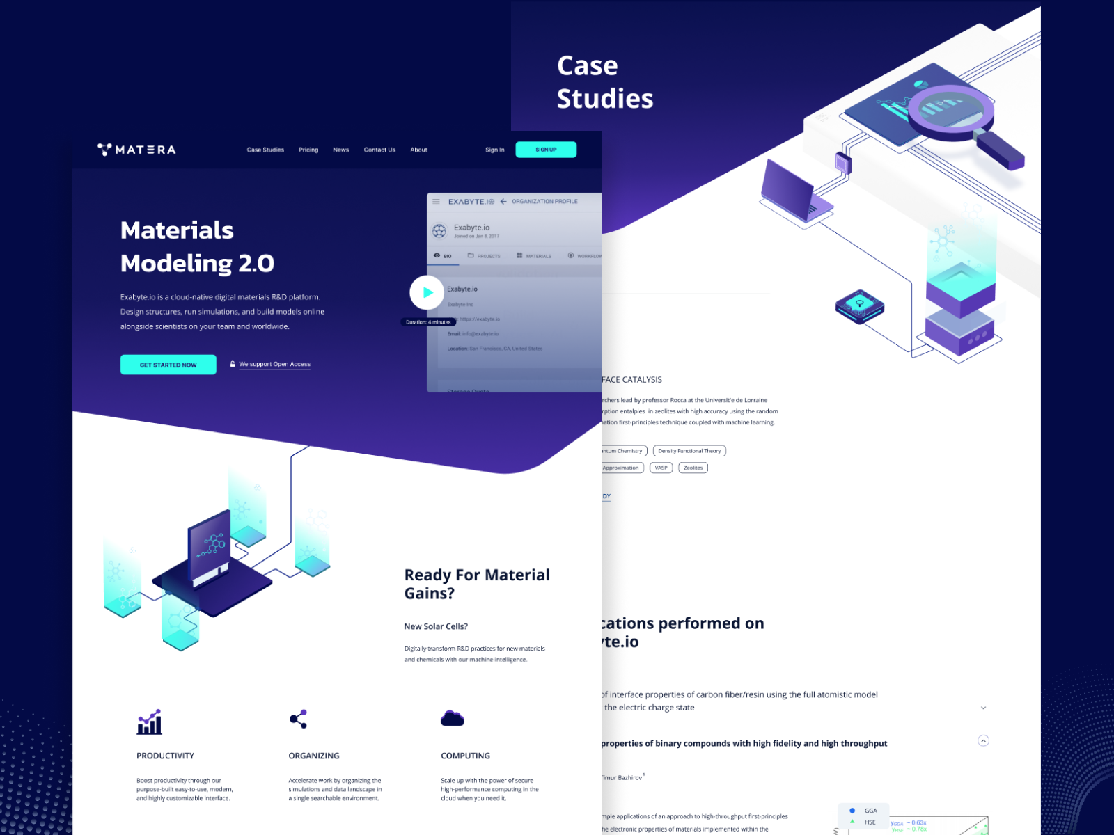 Mat3ra Website Redesign by 7 for Retrographic on Dribbble