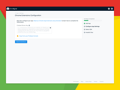 OneSignal Chrome Extensions/Apps SDK Setup Redesign