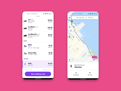 Lyft Walk Mode