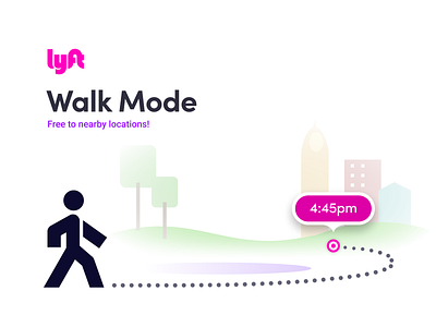 Lyft Walk Mode android discount find free innovation ios lyft map maps mode money navigate navigation route save self time ui ux walk