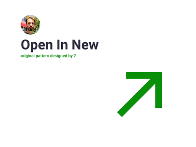 7 Patterns - "Open in New" Arrow