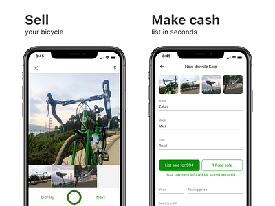 Sprocket iOS 2022 Q1 Screenshot Updates app store apple aso bicycle bike changes data design with data experiment ios iphone learning marketplace notch screenshot screenshots sell sprocket testing updates