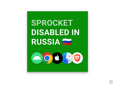 @SprocketBlog Announcement of App Disablement in Russia android app app store bicycle bike brave chrome disabled ios mac os mobile app play store putin russia sanctions services sprocket ukraine war web