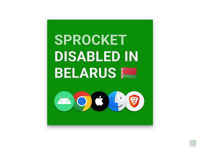 @SprocketBlog Announcement of App Disablement in Belarus