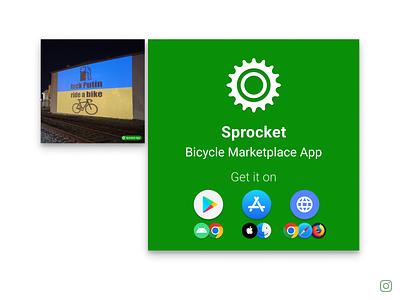 @SprocketBlog Post 2nd App Promo Carousel android app aso bicycle bike chrome chromeos cycle download firefox get green growth ios macos promo safari seo sprocket web