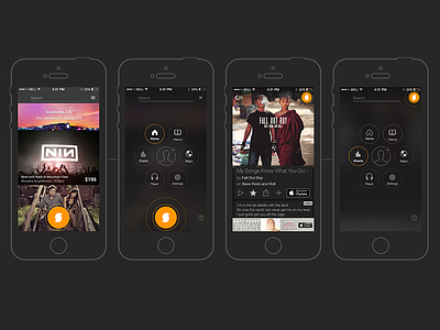 SoundHound iOS prototype action app blur design fab id ios iteration music prototype soundhound