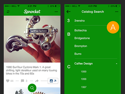 Sprocket iOS 1.1 Feed/Search