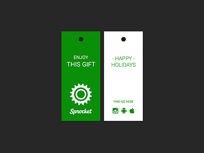 Sprocket App Promo Cards 2014 app card free gift green guerilla holidays marketing ornament promotional sprocket swag
