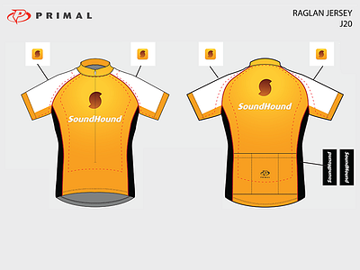 SoundHound - Bicycle Jersey aero bicycle bicycle jersey century commute cycling hound jersey mobile music orange soundhound