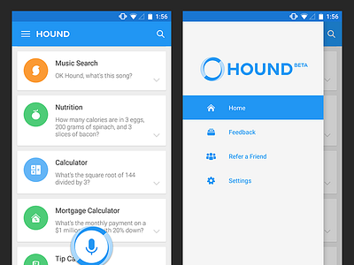 Hound Voice Assistant Android UIX