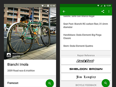 Sprocket Android 1.3.3 Bike Page