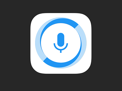 Hound iOS App Icon assistant audio fab hound launcher microphone scifi search simple soundhound ui voice
