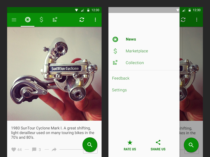 Sprocket Android 1.4.1 Tab & Overlay Navigation by 7 for Retrographic