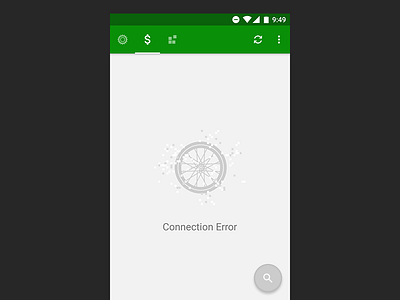 Sprocket Android 1.4.04 Marketplace Connection Error android connection error glitch illustration material network server sprocket ui ux wheel