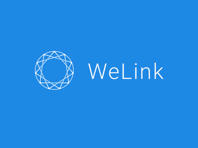WeLink App Logo design graphic design icon internet marketing monitor platform safe social symbol threat welink