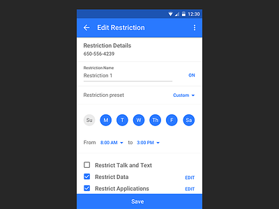 ItsON Edit Restrictions Android