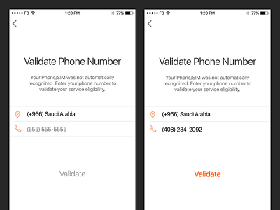 Jawwy Number Validation iOS app design ios itson mobile mockup number phone redesign ui ux validate