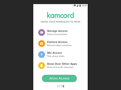 Kamcord Android Sign Up Permissions X12 access android design dialog material permission permissions sign up simple tutorial ui ux