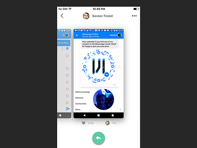 Kamcord 6.13 iOS Direct Messaging card fab ios iphone kamcord material message screenshot screenshots ui ux video