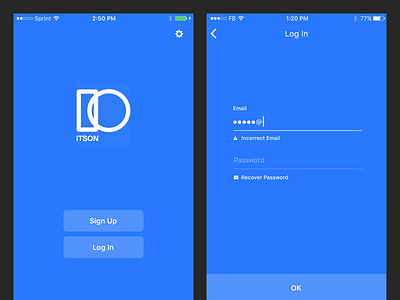 ItsON iOS SAAS Auth Redesign