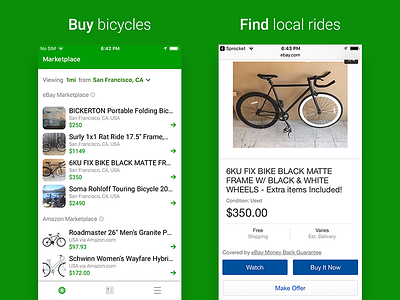 Spocket iOS 1.1.21 App Store Screenshots app app store bicycle design flat green ios iphone mobile screenshot sprocket ui