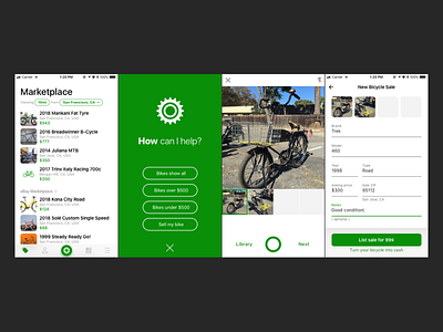 Sprocket iOS 1.5 Bike Sale Flow assistant bicycle bike camera ios iphone market sale sell sprocket ui ux