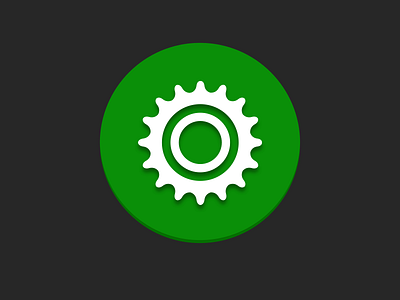 Sprocket Android Icon 2019 android app bicycle bike branding green icon illustration logo material sprocket ui