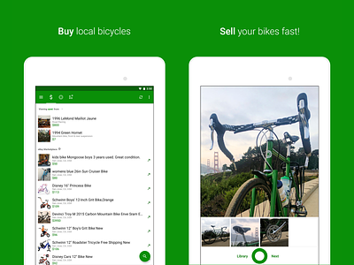 Sprocket Android Tablet Green Backing Screenshots android app bicycle bike download frame green install material screenshot sprocket tablet