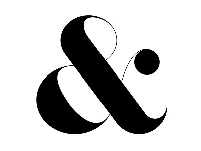 Everybody loves an ampersand. ampersand and black didone font lettering thick thin typeface white