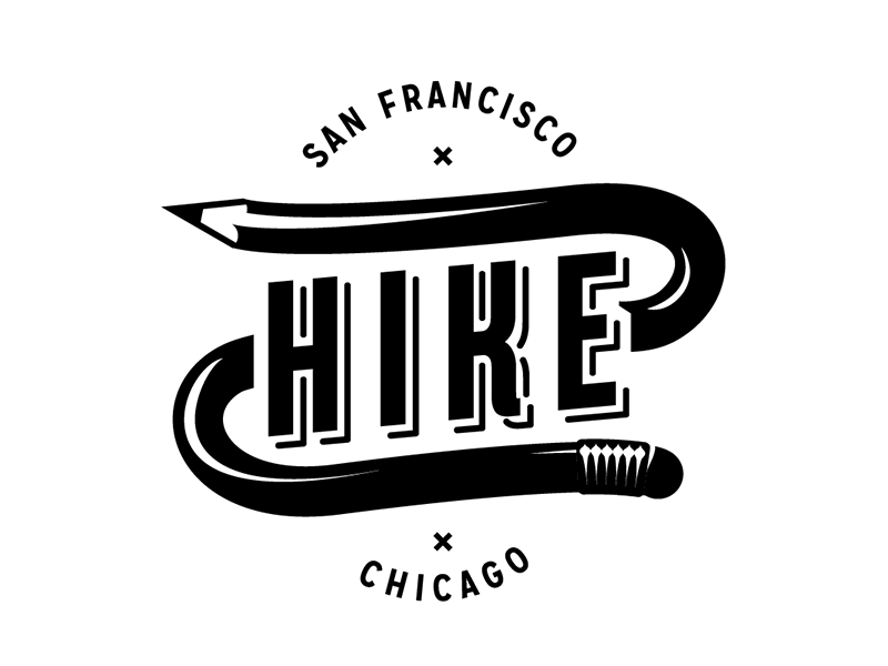 Hike Conference black white hike conference illustration pencil dark san francisco chicago typography alex sheyn