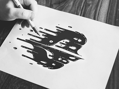 G is for Goo copic draw drip fast g hand letter ink type typography