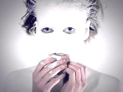 Jennifer Hall Music Video alex sheyn face paint model motion paint peeling video white
