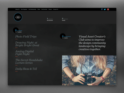 Dark Grid Layout black dark design gif grid layout typography web