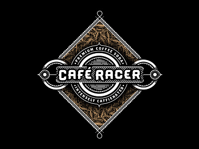 Café Racer beer brand café coffee drink label ornament racer soda
