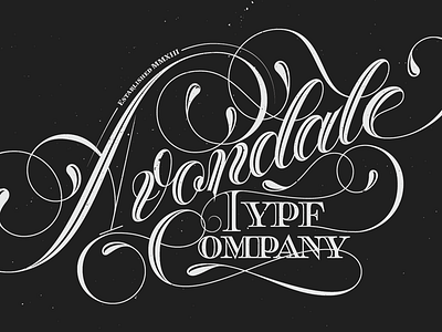 Avondale Type Company alex sheyn atc avondale type co. design hand lettering logo old school swashes type