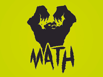 Math Bear bear blackwhite green illustration screen print vector yellow