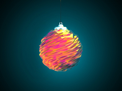 Happy Holidays c4d cinema 4d holiday low poly ornament photoshop