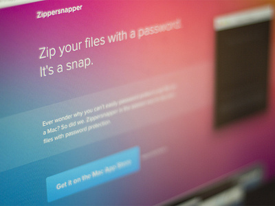 Zippersnapper app blur color design interface splash web