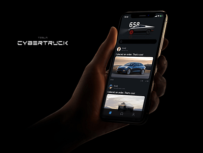 （tesla）cybertruck and social app app art autopilot car design driving hmi social ui ux