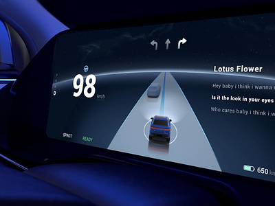 BYD conceptual design （ Night meter CAR HMI）