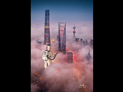 Shanghai outbreak controls epidemic illustrations imagination imagine lenovo realism shanghai