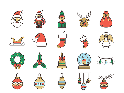 Lovely Christmas Icons ui 图标